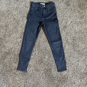 dark grey top shop jeans